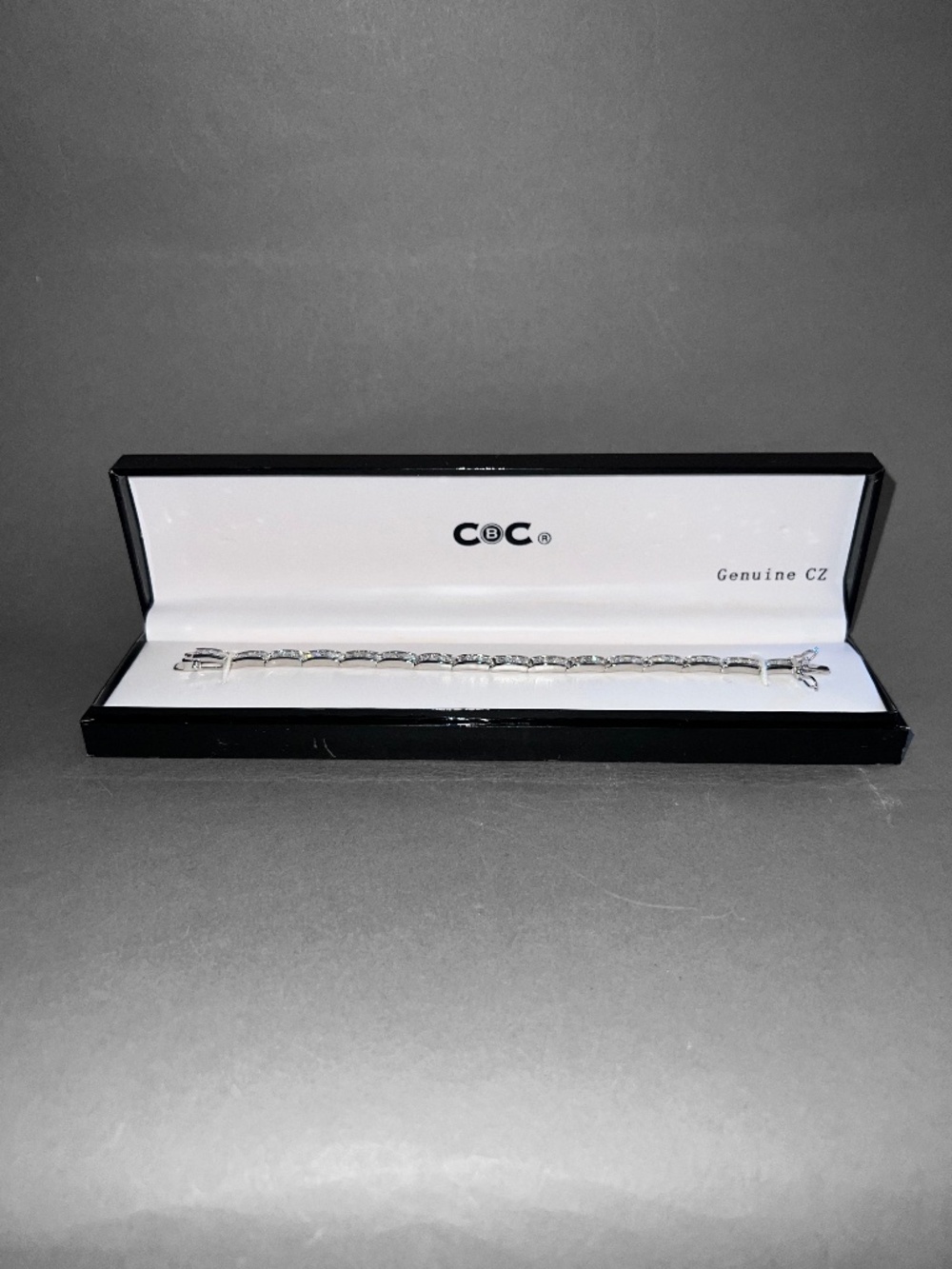 Cubic Zircon Silver-tone Bracelet